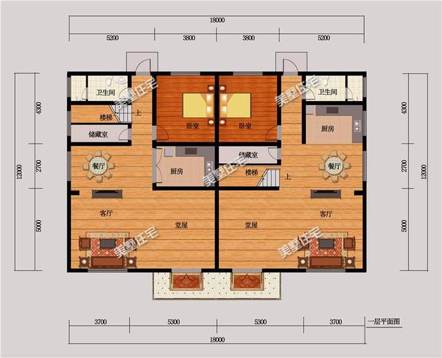 3款兄弟雙拼別墅設(shè)計(jì)圖，經(jīng)典實(shí)用，精致大氣，利于兄弟和睦。