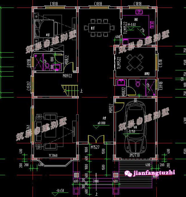12米x16米農(nóng)村四層別墅設(shè)計圖，帶大露臺，大氣美觀，方便實用。