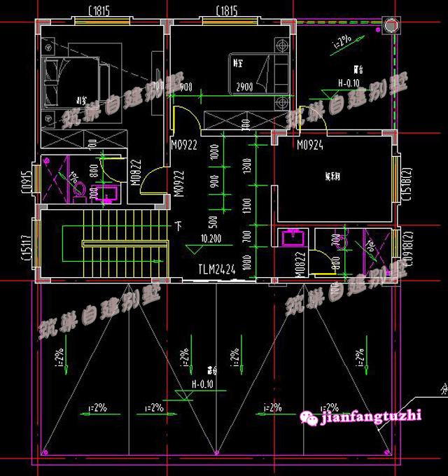 12米x16米農(nóng)村四層別墅設(shè)計圖，帶大露臺，大氣美觀，方便實用。