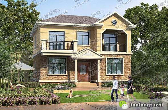 11×11米鄉(xiāng)村二層自建房，精致漂亮，美觀時(shí)尚，35萬就可以拎包入??！