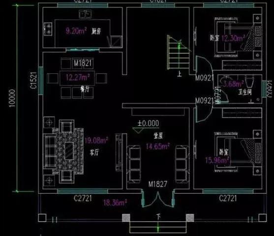 兩款二層別墅設計圖，第一款僅用60平米就實現(xiàn)了三室兩廳的超級功能，真是太牛了。