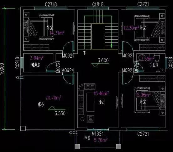 兩款二層別墅設計圖，第一款僅用60平米就實現(xiàn)了三室兩廳的超級功能，真是太牛了。