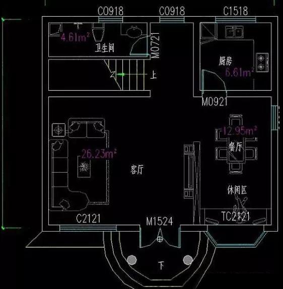 兩款二層別墅設計圖，第一款僅用60平米就實現(xiàn)了三室兩廳的超級功能，真是太牛了。