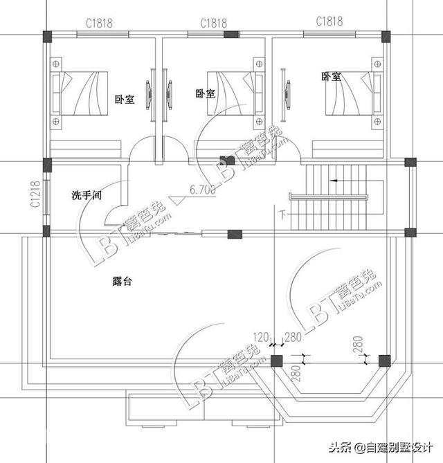 12x114款三層農(nóng)村自建房，安全、實用、美觀！