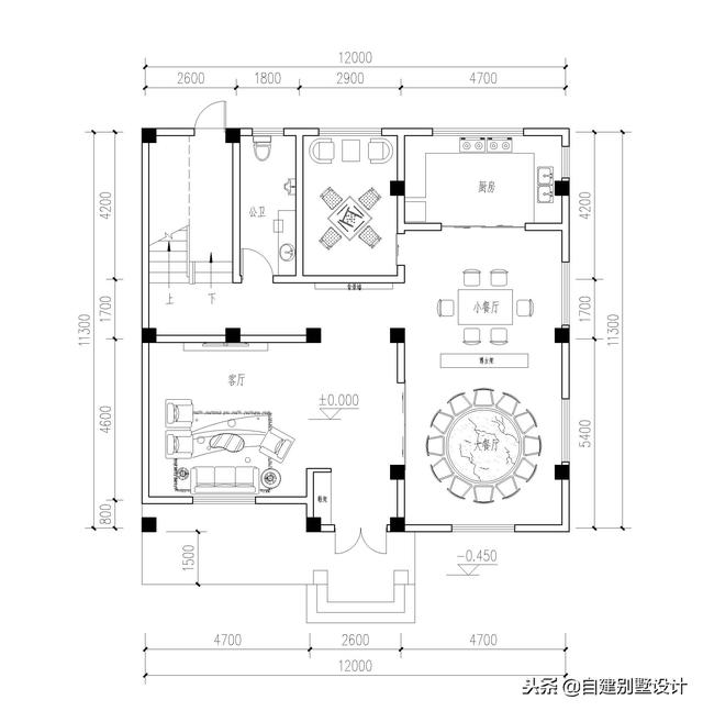 12x114款三層農(nóng)村自建房，安全、實用、美觀！