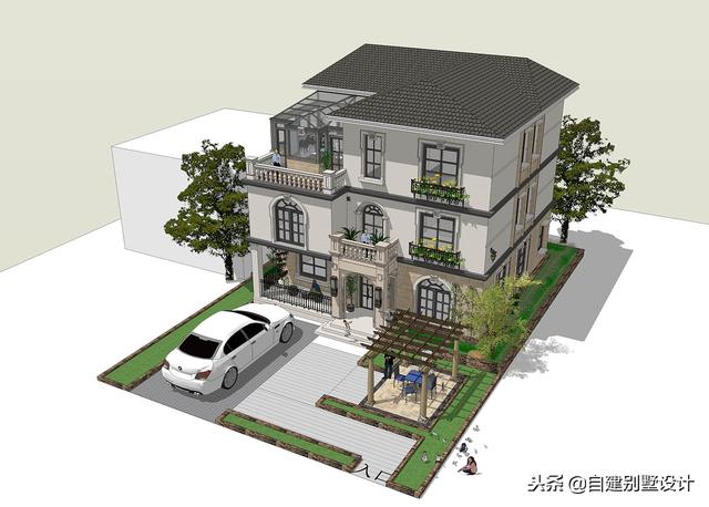 12x114款三層農(nóng)村自建房，安全、實用、美觀！