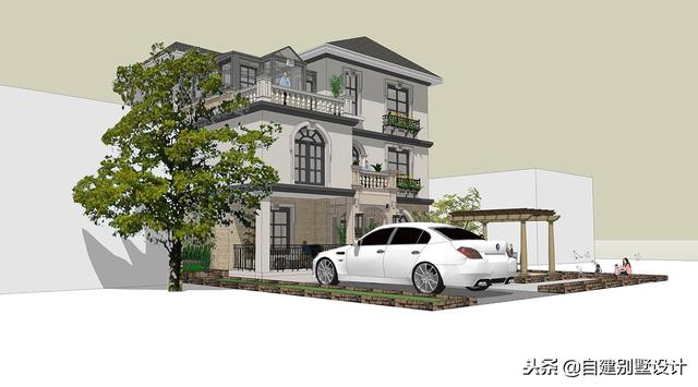 12x114款三層農(nóng)村自建房，安全、實用、美觀！