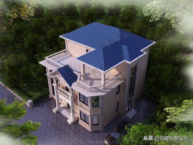 12x114款三層農(nóng)村自建房，安全、實用、美觀！