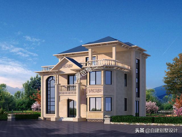 12x114款三層農(nóng)村自建房，安全、實用、美觀！