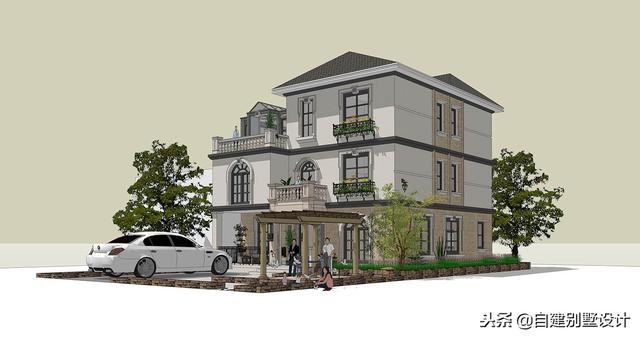 12x114款三層農(nóng)村自建房，安全、實用、美觀！