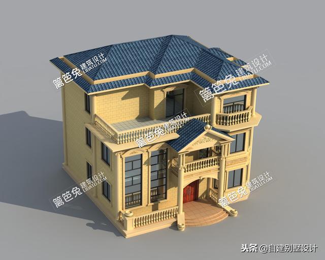 12x114款三層農(nóng)村自建房，安全、實用、美觀！