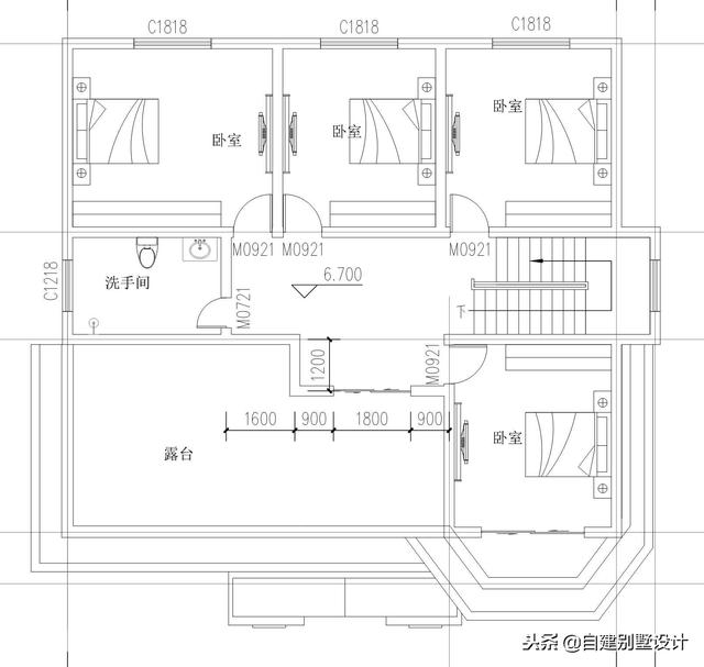 12x114款三層農(nóng)村自建房，安全、實用、美觀！