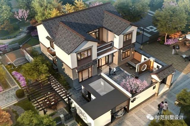 10x13米二層中式別墅設計圖，帶庭院，精致、華麗，花鳥山水間的千百年傳承