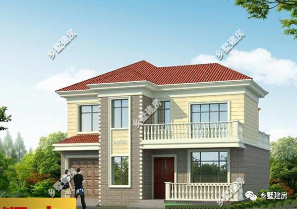 兩款帶有車庫+陽光露臺的二層農(nóng)村自建房，實惠大氣，享受生活就是這么簡單！