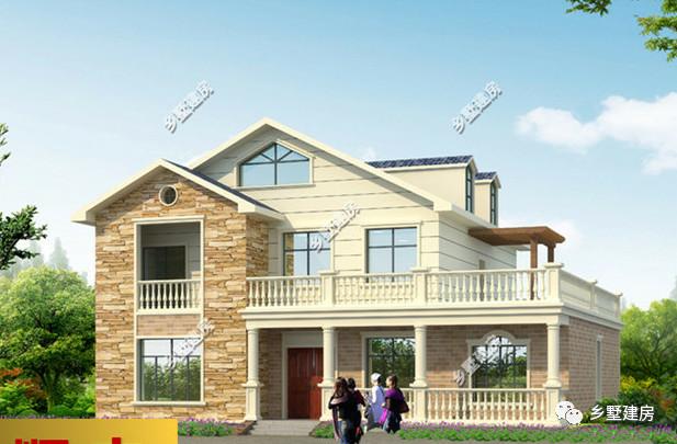 兩款帶有車庫+陽光露臺的二層農(nóng)村自建房，實惠大氣，享受生活就是這么簡單！