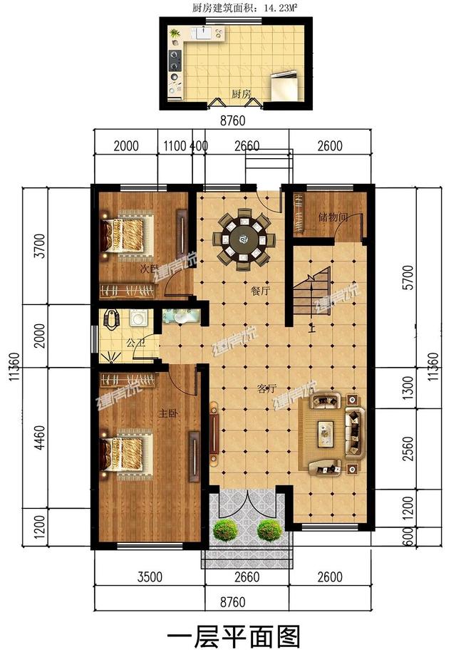 占地118平方的二層別墅設(shè)計(jì)圖，漂亮也不會(huì)太貴，一般的家庭都能承受得起。