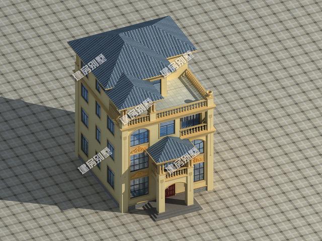 超大氣四層別墅設(shè)計(jì)圖，占地132平，外觀光彩奪目羨煞旁人