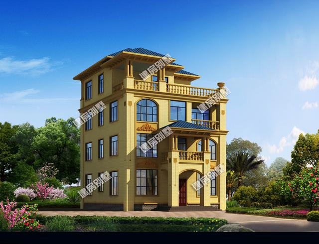 超大氣四層別墅設(shè)計(jì)圖，占地132平，外觀光彩奪目羨煞旁人