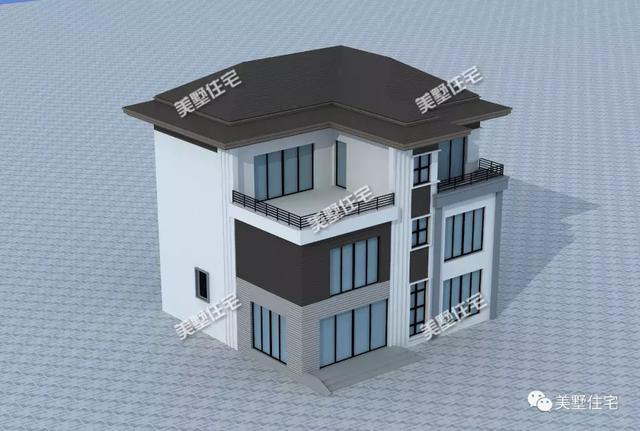 現(xiàn)代風別墅設計圖，外觀設計簡潔而不簡單，方正實用，帶來大大的生活享受