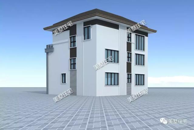 現(xiàn)代風別墅設計圖，外觀設計簡潔而不簡單，方正實用，帶來大大的生活享受