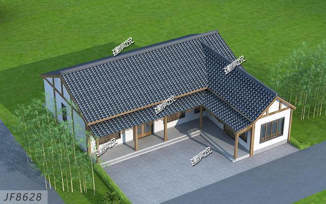 中國風(fēng)農(nóng)村別墅設(shè)計(jì)圖，布局合理，溫馨舒適