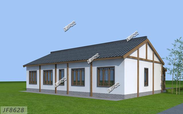 中國風(fēng)農(nóng)村別墅設(shè)計(jì)圖，布局合理，溫馨舒適