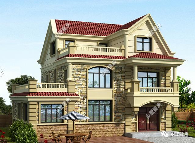 30萬三層農(nóng)村小別墅設(shè)計圖，大方美觀，性價比超高