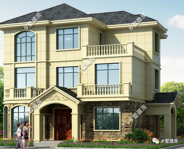 30萬三層農(nóng)村小別墅設(shè)計圖，大方美觀，性價比超高