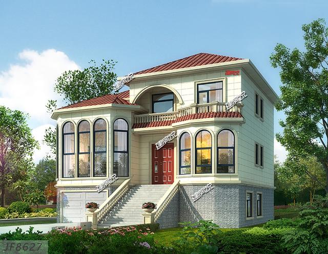 三層別墅設(shè)計(jì)圖，漂亮大氣，建一棟，讓別人羨慕去吧