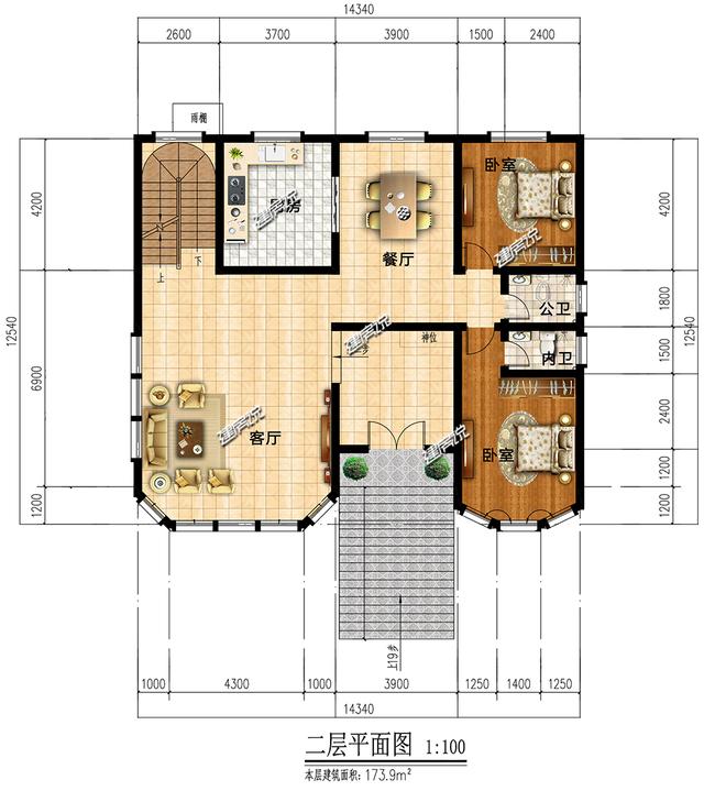 三層別墅設(shè)計(jì)圖，漂亮大氣，建一棟，讓別人羨慕去吧