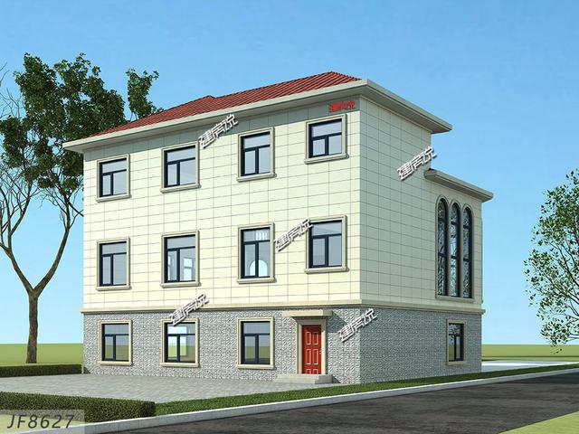 三層別墅設(shè)計(jì)圖，漂亮大氣，建一棟，讓別人羨慕去吧