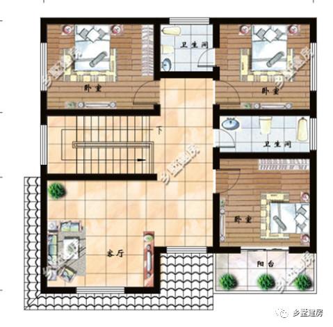 二層農(nóng)村自建房小戶型設(shè)計(jì)圖，適合小宅基地的家庭建造