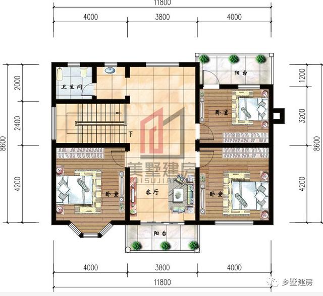 兩套農(nóng)村二層小別墅設計圖，其中一款占地86平，寬敞舒適，風格簡約純真，你不喜歡嗎？