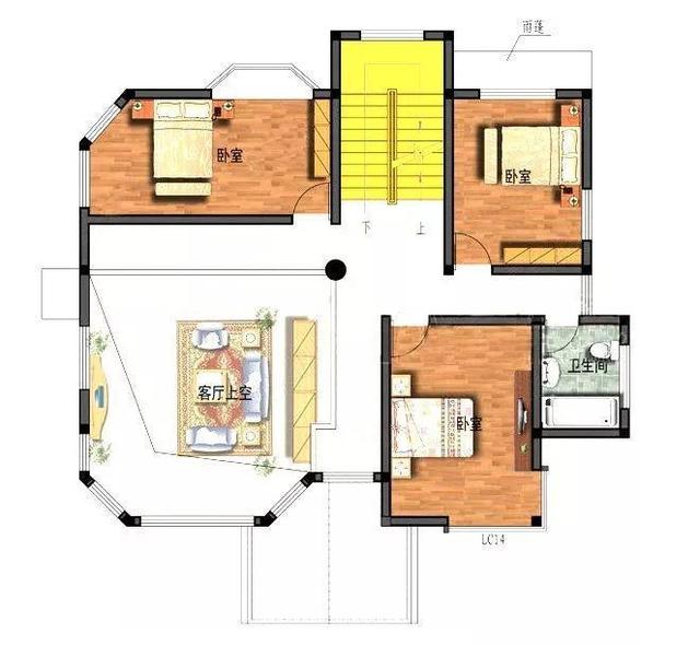 占地130平農(nóng)村三層別墅設(shè)計圖，蓋出來如同城堡一般，造價只要30萬！