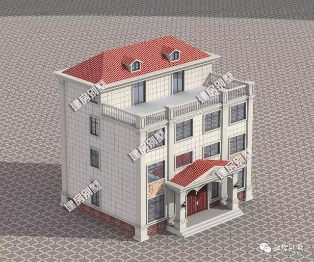 14米×12.4米四層雙拼別墅設(shè)計(jì)圖，豪華氣派，帶大客廳+獨(dú)立廚房，辦起喜事擺起酒來，就不用去借場地了。