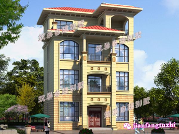 兩套占地100米以內(nèi)的四層農(nóng)村自建房，造價(jià)35萬，適合人口較多的家庭建造！