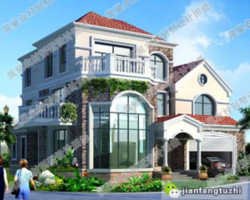 15米×15米復(fù)式三層別墅設(shè)計(jì)圖，布局合理，帶車庫(kù)，適合三代同堂居??！