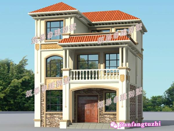 占地不到90平的三層農(nóng)村自建房，戶型雖然小，但是布局合理功能齊全，帶露臺