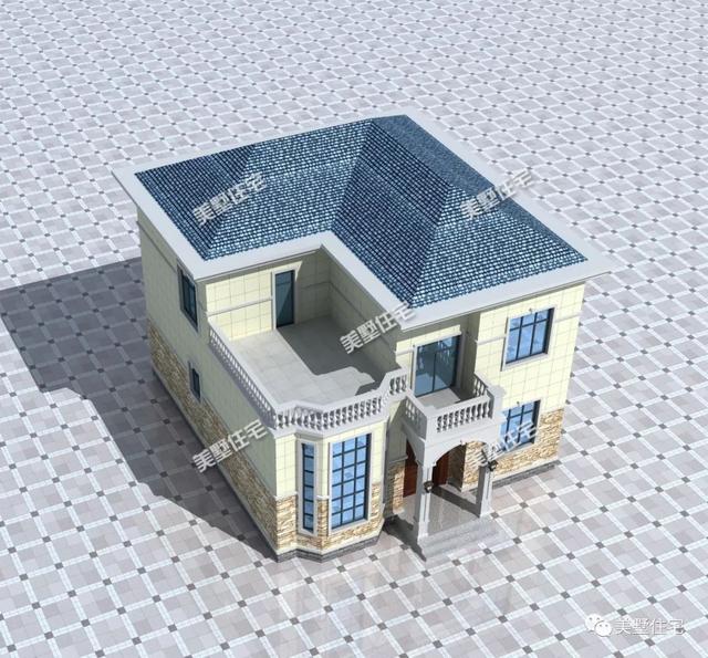 占地126平復(fù)式二層農(nóng)村自建房，帶衣帽房+洗衣房，經(jīng)濟又實用，不容易過時