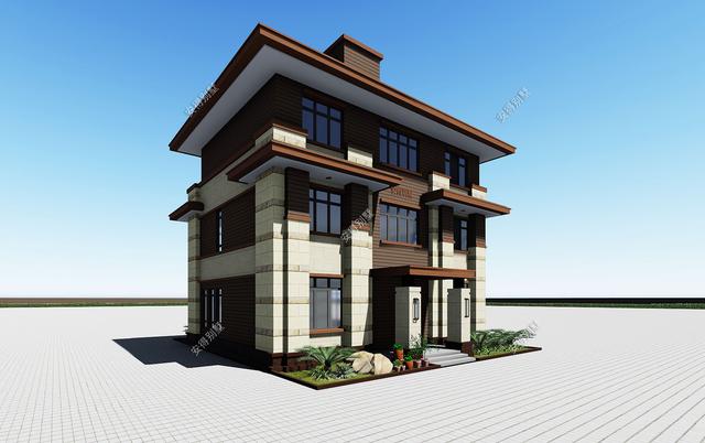 占地95㎡的現(xiàn)代風(fēng)三層別墅設(shè)計(jì)圖，宏偉大氣，布局合理，堪比豪宅