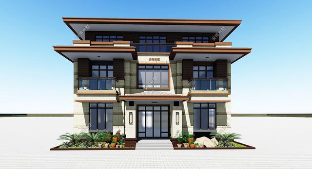 占地95㎡的現(xiàn)代風(fēng)三層別墅設(shè)計(jì)圖，宏偉大氣，布局合理，堪比豪宅