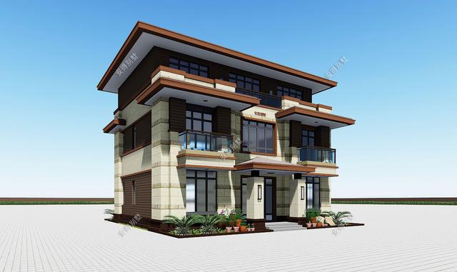 占地95㎡的現(xiàn)代風(fēng)三層別墅設(shè)計(jì)圖，宏偉大氣，布局合理，堪比豪宅