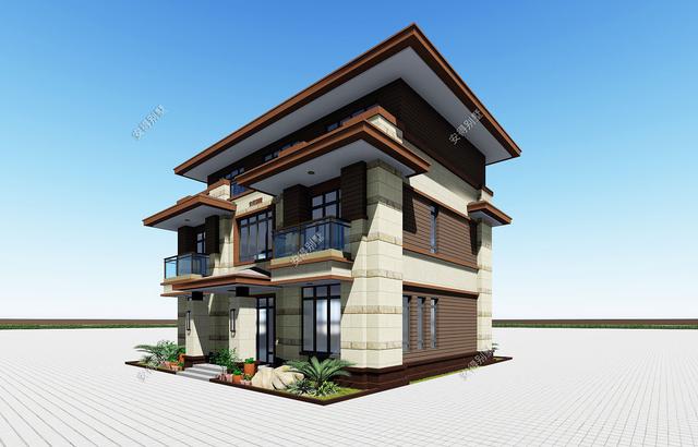 占地95㎡的現(xiàn)代風(fēng)三層別墅設(shè)計(jì)圖，宏偉大氣，布局合理，堪比豪宅