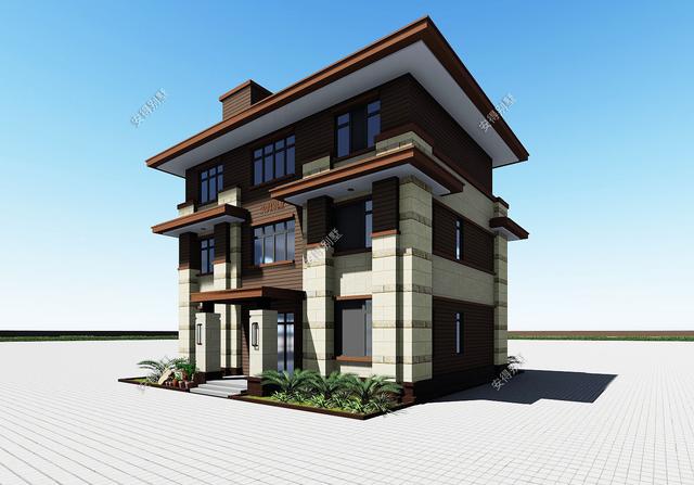 占地95㎡的現(xiàn)代風(fēng)三層別墅設(shè)計(jì)圖，宏偉大氣，布局合理，堪比豪宅