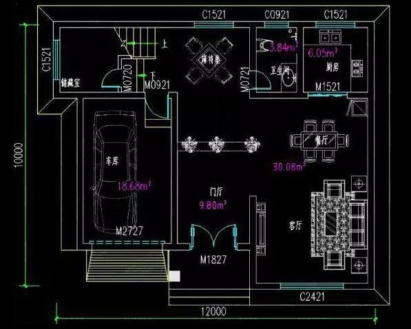 兩款二層農(nóng)村小戶(hù)型別墅自建房，第一款占地不足110平米，帶車(chē)庫(kù)設(shè)計(jì)更實(shí)用