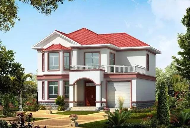 兩款二層農(nóng)村小戶(hù)型別墅自建房，第一款占地不足110平米，帶車(chē)庫(kù)設(shè)計(jì)更實(shí)用