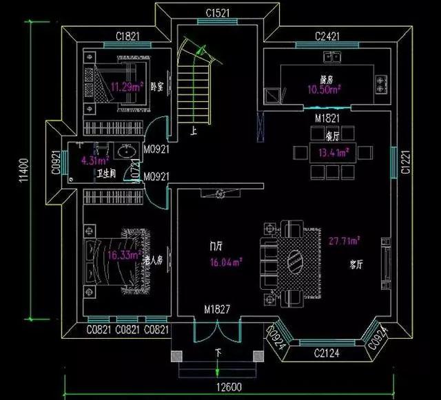 兩款二層農(nóng)村小戶(hù)型別墅自建房，第一款占地不足110平米，帶車(chē)庫(kù)設(shè)計(jì)更實(shí)用