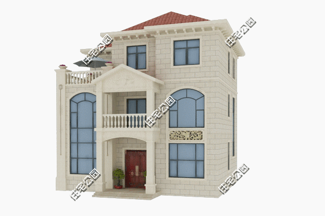 9米×11米三層經(jīng)典歐式別墅設(shè)計圖，精致漂亮，布局合理