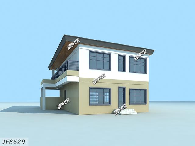 占地158平二層現(xiàn)代別墅設(shè)計(jì)圖，帶有大車庫(kù)，實(shí)用，30萬(wàn)就能蓋起！