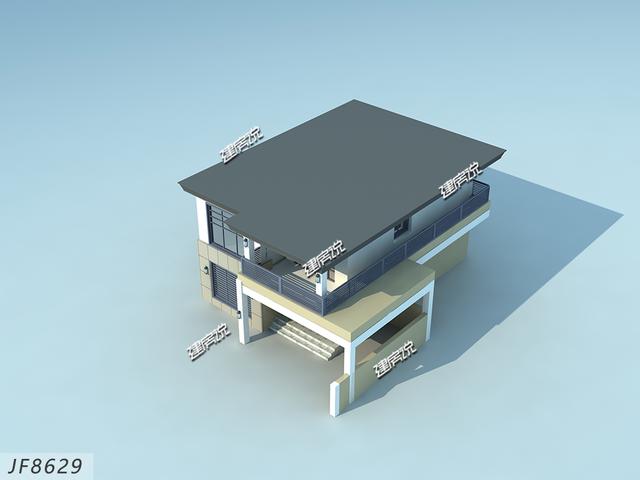 占地158平二層現(xiàn)代別墅設(shè)計(jì)圖，帶有大車庫(kù)，實(shí)用，30萬(wàn)就能蓋起！